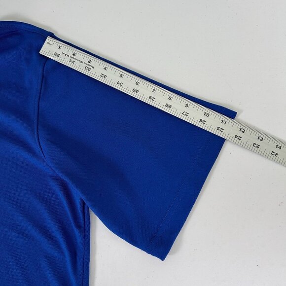 Antigua New York Giants Polo Shirt Size L Blue Embroidered Logo NFL Polyester - Picture 9 of 10